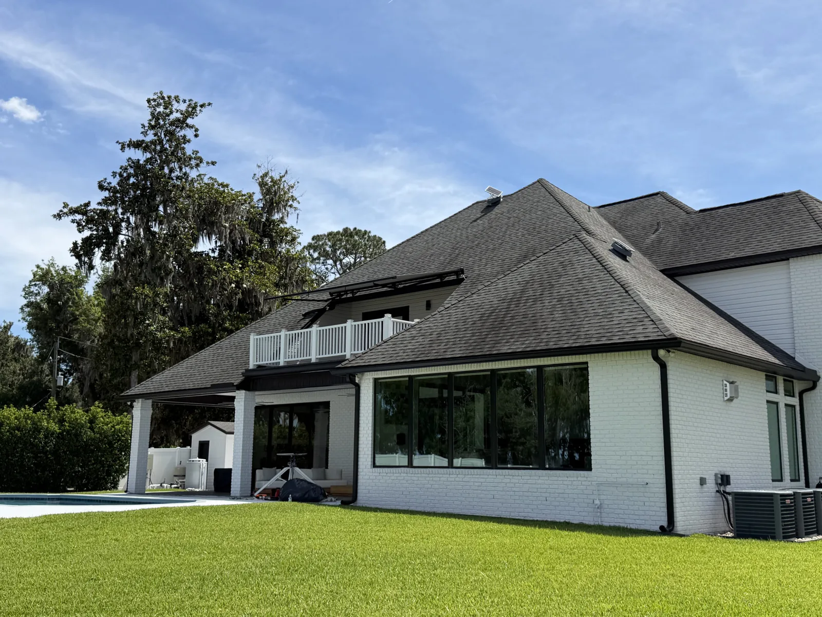 Motorized Retractable Awning, Custom Roof-Bracket Mount in Fruit Cove, FL