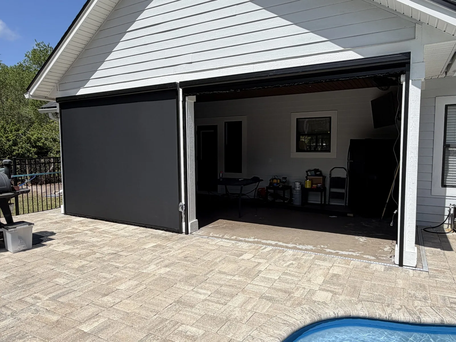 Motorized Retractable Screen, Textilene Nano 99 in Pecan Park, Jacksonville, FL