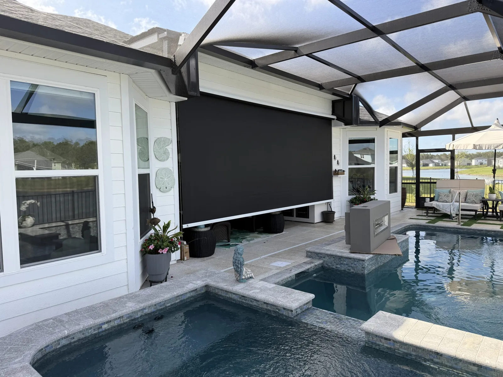 OpenRoller Cable Solar Screen, Phifer SunTex 95 — photo 3 in SilverLeaf, St. Johns County, FL